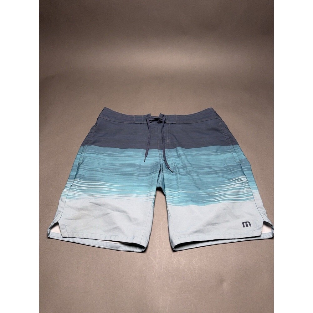 Travis Mathew Nobody Panic Board Shorts Blue Heather Hombre Size 33 Swim trunks